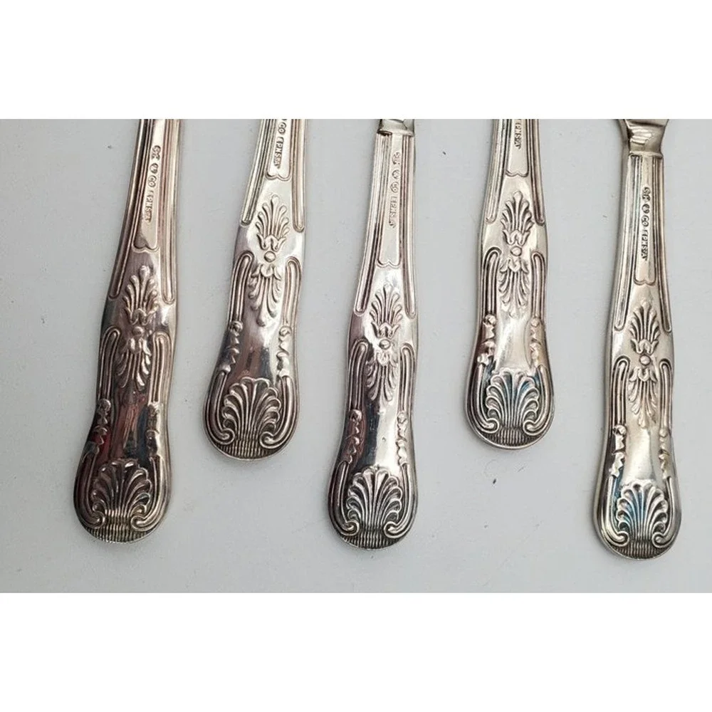 Antique S.H. & Co EPNS A Silverplate Dessert Serving Set 11pc English Ornate Box